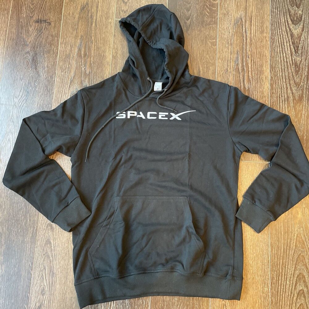 SpaceX Elon Musk Lightweight Hooded Sweatshirt Hoodie Front Pouch; Men’s Sz M